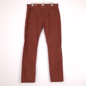 J. Crew 32x32 484 Slim Fit Pant in Corduroy academia preppy fall winter brown